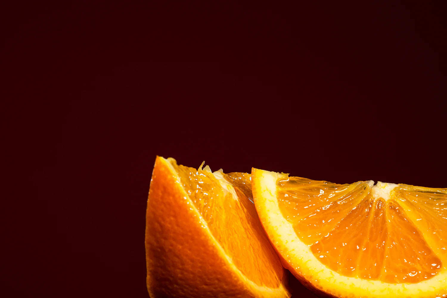 two orange slices