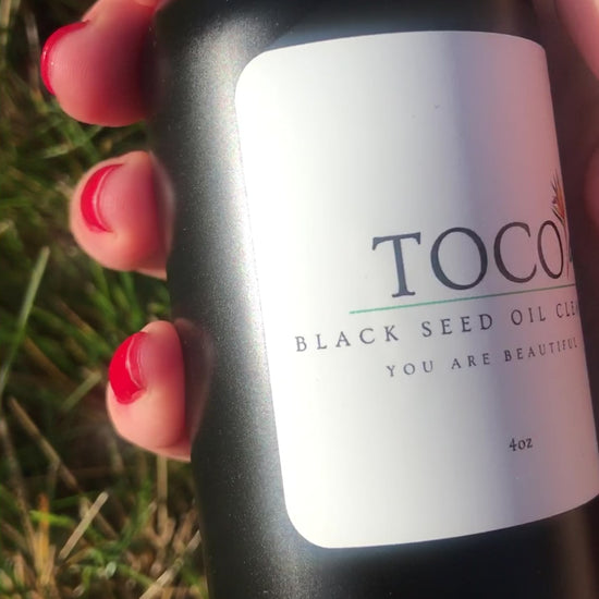 Black Seed Oil Cleanser demo in hand